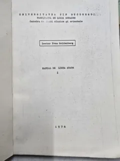 Manual de limba araba - Yves Goldenberg  vol.I
