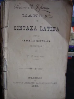 MANUAL DE SINTAXA LATINA PENTRU CLASA III SECUNDARA - P. MANUELESCU