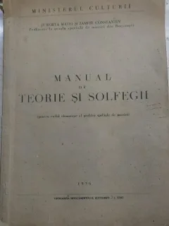 Manual de Teorie si Solfegii - Jurubita Matei, Zamfir Constantin