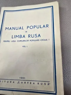 Manual popular de limba rusa pentru uzul cursurilor populare ciclul I, vol.I