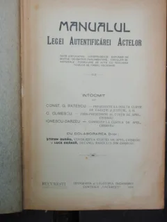 MANUALUL LEGII AUTENTIFICAREI ACTELOR