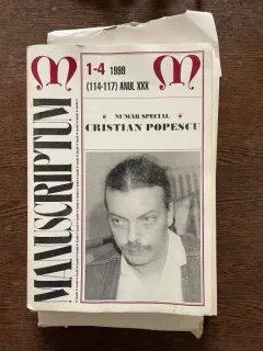 Manuscriptum 1-4 1999 (114-117) Anul XXX Numar special dedicat lui Cristian Popescu