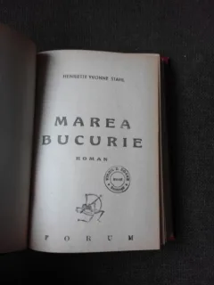 MAREA BUCURIE - HENRIETTE YVONNE STAHL