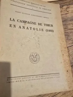 Marie Mathilde, Alexandrescu Dersca - La Campagne de Timur en Anatolie