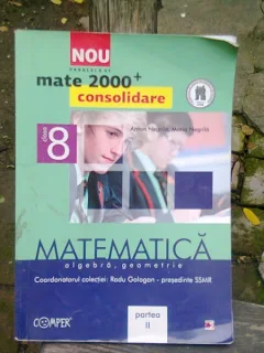 MATEMATICA ALGEBRA, GEOMETRIE. PARTEA II. CLASA A 8-A -ANTON NEGRILA-MARIA NEGRILA