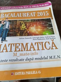 Matematica, Bacalaureat 2015 - Adrian Zanoschi