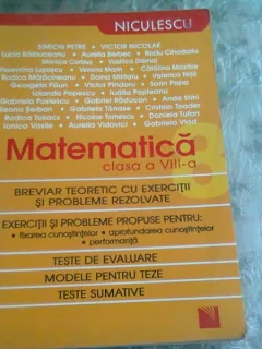 MATEMATICA. BREVIAR TEORETIC CLASA A VIII-A - PETRE SIMION