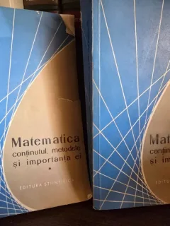 Matematica. Continutul, metodele si importanta ei. Volumele. 1 si 2