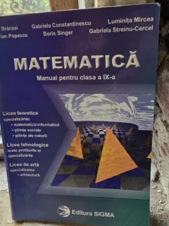 Matematica, manual pentru clasa a IX-a - Dan Branzei