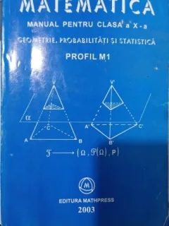 Matematica. Manual pentru clasa: geometrie, probabilitati si statistica. Profilul M1 - Mircea Ganga