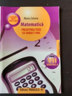 MATEMATICA, PREGATIREA TEZEI CU SUBIECT UNIC - MARIA ZAHARIA