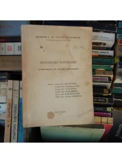 Matematici superioare , Conf. univ. Paul Iscovici , 1973