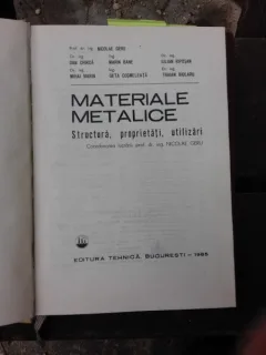 MATERIALE METALICE - NICOLAE GERU