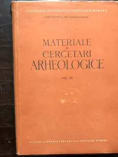 MATERIALE SI CERCETARI ARHEOLOGICE, VOLUMUL.III,1957