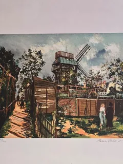 Maurice Utrillo - Moulin de la Galette (litografie originala)