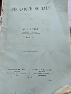 Mecanique sociale - Sp.C. Haret