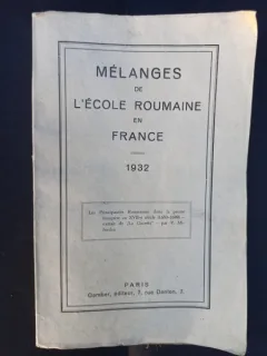 Melanges de L Ecole Roumaine en France