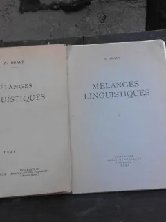 MELANGES LINGUISTIQUES - A. GRAUR  Vol 1 si Vol 2