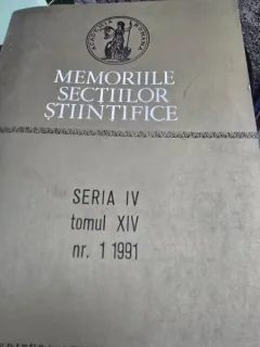 Memoriile Sectiilor Stiintifice Seria IV tomul IV nr. 1/1991