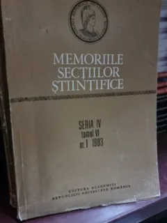 Memoriile Sectiilor Stiintifice Seria IV tomul VI nr. 1 1983