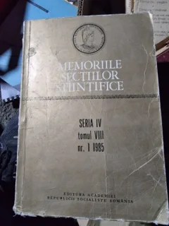 Memoriile Sectiilor Stiintifice Seria IV tomul VIII nr. 1 1985