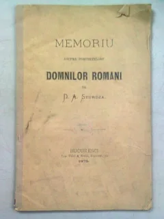 MEMORIU ASUPRA PORTRETELOR DOMNILOR ROMANI - STURDZA