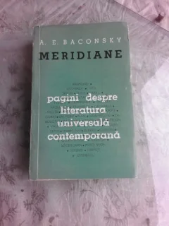 MERIDIANE, PAGINI DESPRE LITERATURA UNIVERSALA CONTEMPORANA - A.E. BACONSKY