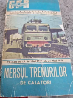 Mersul trenurilor de calatori 1974-1975