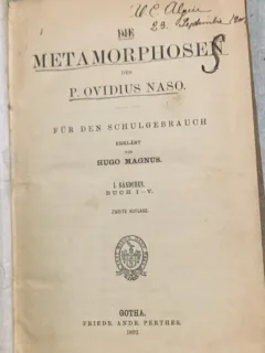 Die Metamorphosen des P. Ovidius Naso - Hugo Magnus