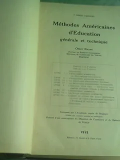 Methodes americaines d'education generale et technique - Omer Buyse