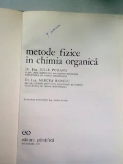 METODE FIZICE IN CHIMIA ORGANICA - IULIU POGANY