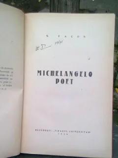 MICHELANGELO POET - N. FACON