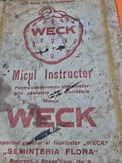 Micul instructor pentru conservarea alimentelor prin aparatele de sterilizare marca Weck