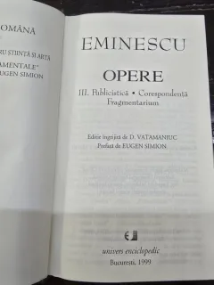 Mihai Eminescu - Opere - volumele 1, 2, 3  (Academia Romana)