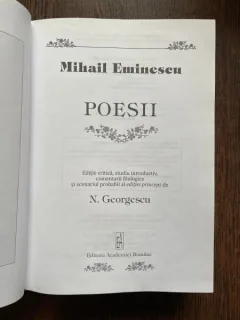 Mihai Eminescu Poesii editie de N. Georgescu