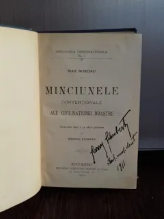 MINCIUNELE CONVENTIONALE ALE CIVILISATIUNEI NOASTRE - MAX NORDAU
