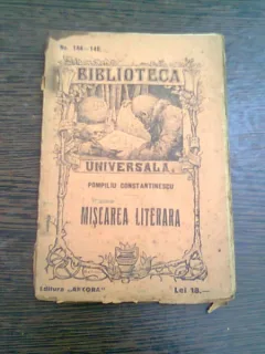 MISCAREA LITERARA - POMPILIU CONSTANTINESCU
