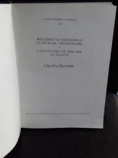 MISCARILE SI OBICEIURILE PLANTELOR CATARATOARE. CAPACITATEA DE MISCARE A PLANTELOR - CHARLES DARWIN