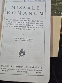 Missale Romanum. Ex decreto SS. Concilii tridentini Restitutum S. Pio V Pontefice Maximi ed.