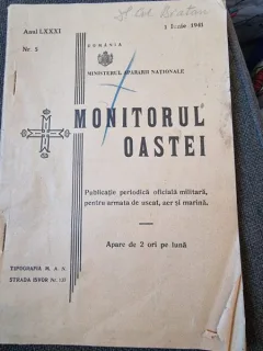 Monitorul Oastei - Anul LXXXI 1 Iunie 1941 Nr. 5