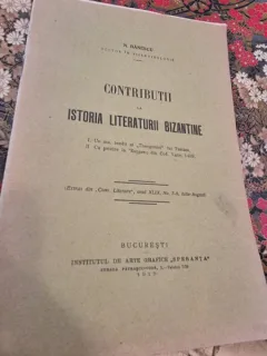 N. Banescu - Contributii la Istoria Literaturii Bizantine