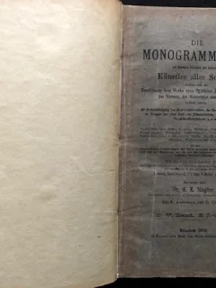 NAGLER, G.K.:ENCICLOPEDIE A MONOGRAMELOR ,1897, LIMBA GERMANA