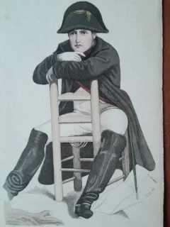 Napoleon Bonaparte, gravura color tip carte postala