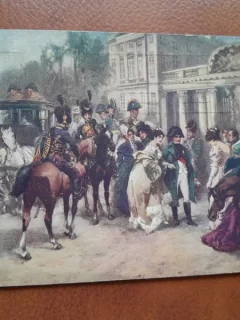 Napoleon Bonaparte, reproducere colorata tip carte postala