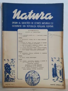 Natura - Organ al Societatii de Stiinte Naturale si Geografie din Republica Populara Romana Anul XII Nr. 2