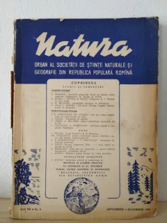 Natura - Organ al Societatii de Stiinte Naturale si Geografie din Republica Populara Romana Anul XII Nr. 5