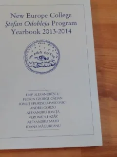 NEW EUROPE COLLEGE STEFAN ODOBLEJA PROGRAM YEARBOOK 2013-2014-FILIP ALEXANDRESCU