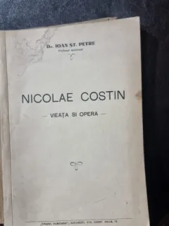 Nicolae Costin -vieata si opera- Ioan St. Petre
