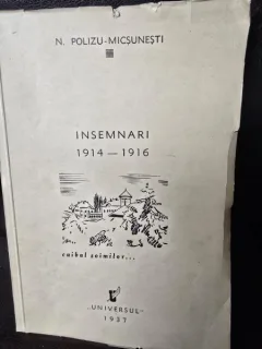 Niculae Filipescu - Insemnari 1914-1916 - N. Polizu-Micsunesti