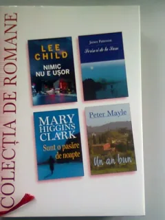 NIMIC NU E USOR DE LEE CHILD, SCRISORI DE LA SAM DE JAMES PETTERSON, SUNT O PASARE DE NOAPTE DE MARY HIGGINS CLARCK, UN AN BUN DE PETER MAYLE